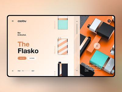 The Flasko concept design design landing page layout modern orange product page typography ui ui design ux web web design