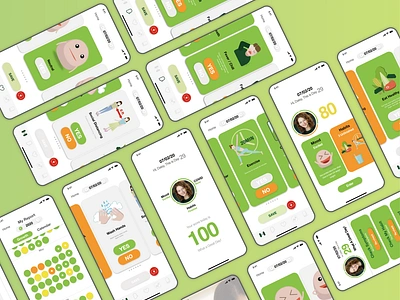 COVID-FIGHTER-Life Status Manager app design illustration ui ux