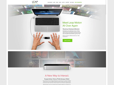 Leap Motion Homepage Top