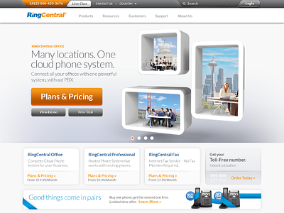 Dribbble 05 homepage interface layout ringcentral web design