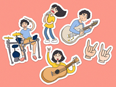 Custom Sticker Set illustration stickers