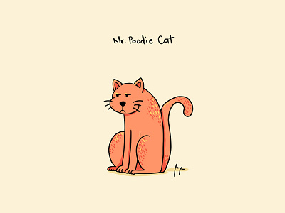 Mr. Poodie Cat art drawing graphic art illustration