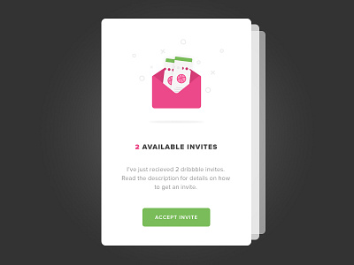 Dribbble Invites cards design dribbble flat invite mobile ui ux
