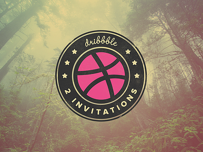 2 Dribbble Invitations available badge ball dribbble invitation invite invites