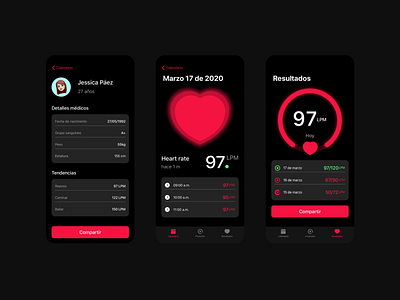 Heart rate monitor design design app health health app healthcare heart