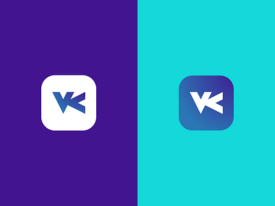 VK logo concept app branding design figma logo minimalism vector vk