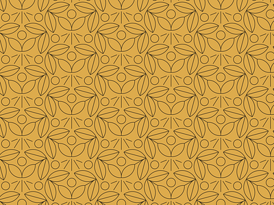 Summer pattern / DOT cherry digital foliage graphic design illustration leaves line art pattern plant yellow