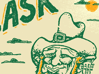 Brassflask illustration leprechaun poster texture