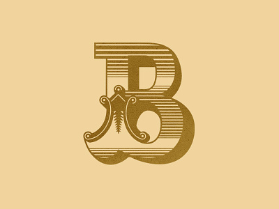 Letter B b initial cap letter