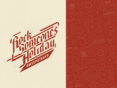 Rock Someone's Holiday blackletter christmas line pattern