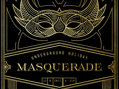 Masquerade Holiday Invite