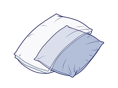 Pillow in a pillow illustration illustrator line art pillow technical transparency