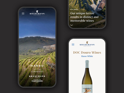 Kranemann Wine Estates mobile ui uidesign
