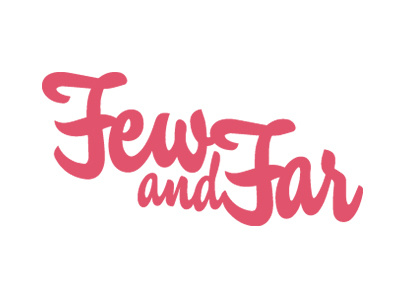 Few and Far logo design design fewandfar fewfar fnf logo pink script typography women