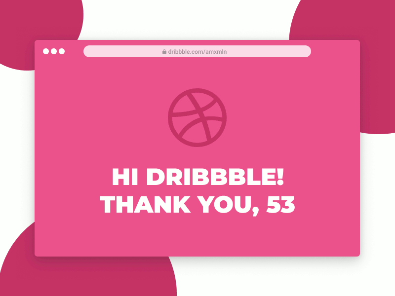 Hi Dribble! animation debut hello process thank you