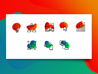 Xteach Icons branding custom design grabient gradient icon icons identity logo system