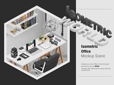 Isometric Office Mock Up4