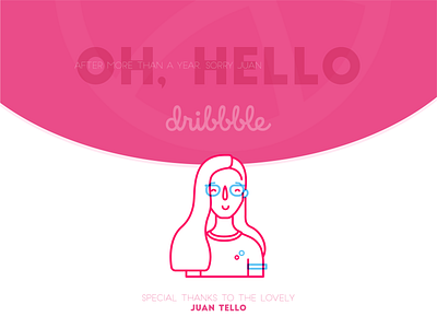 Hello Dribbblers! design flat illustration vector