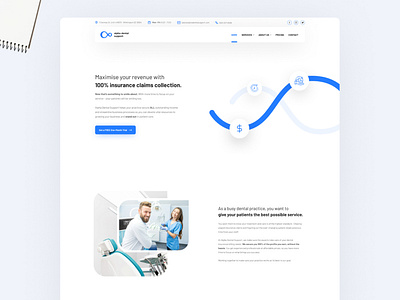 Dental support company website design