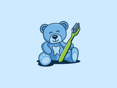 Bear Logo bear dentist dentist logo happy happy logo illustration kids logo logo logo design pediatric sweet tooth logo