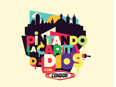 Pintando la Carita de Dios branding brush city colors drop font icon logotype paint painting type typography