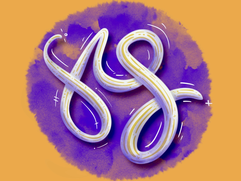 Srg procreate calligraphy font type purple orange graphic design designs graphic illustration lettering