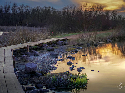 Sunset at Purgatory Creek