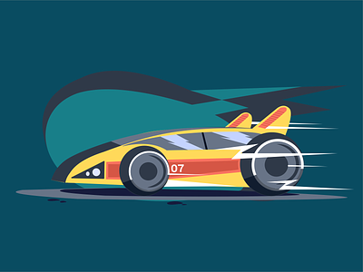 Race Time 2d car concept daily design fast flat illustraion race racing sketch speed transportation travel vector