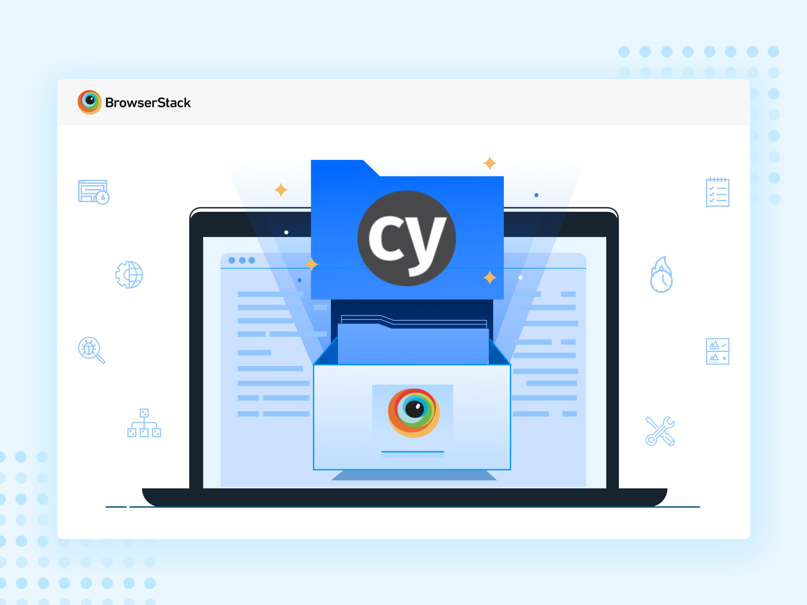 Cypress Launch by Gautham k m for BrowserStack on Dribbble