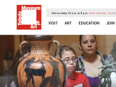 Toledo Museum of Art Redesign ui web design