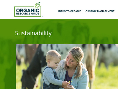 Organic Valley's Organic Resource Guide logo design ui website design
