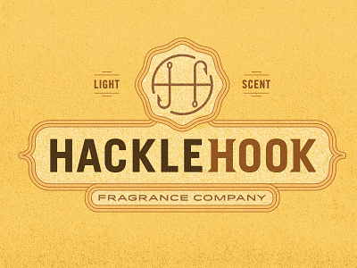 Hacklehook Candle Co. | Logo 3 badge candles fish fishing lure h logo mark modern modern rustic nautical