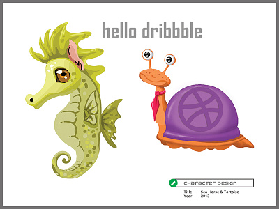 Character design 2 2d art art bangladesh character design digital art game game app illustration modern painting popular sea horse tortoise