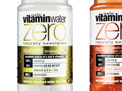 vitaminwater zero packaging beverage foil label packaging