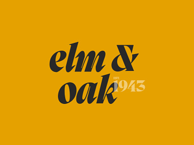Elm & Oak art direction brandidentity branding collateral creative direction design identity logo logotype typography