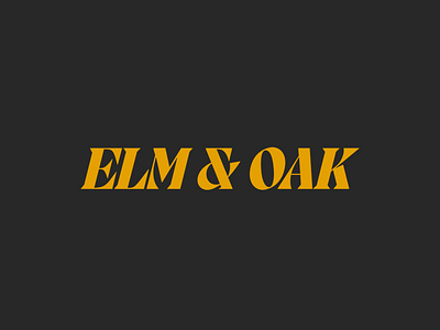 Elm & Oak art direction brandidentity branding collateral creative direction design identity logo logotype outdoor outdoors typography