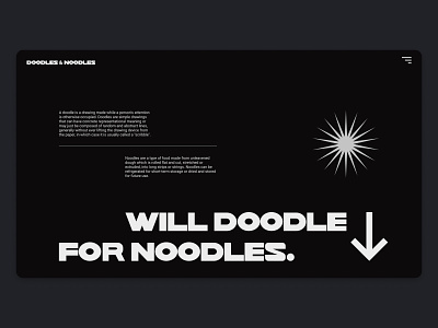 Will Doodle for Noodles design ui ux web webdesign website