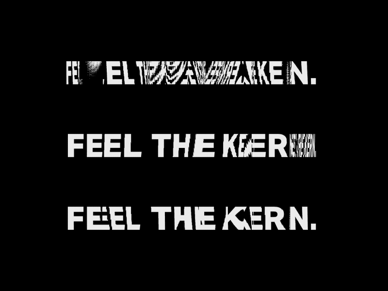 Distorted font - Feel the kern after effects animation design motion graphics