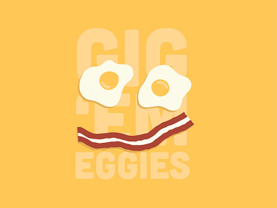 Gig 'Em Eggies bacon breakfast eggs gig em texas texas am