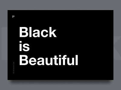 Black is Beautiful