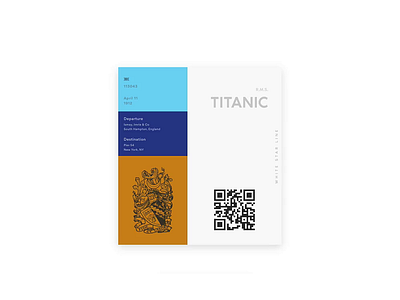 Titanic animation app boarding boarding pass flat interaction invision invision studio mockup ticket travel