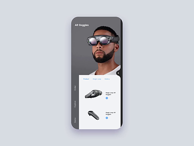 Magic Leap animation app ar ar goggles augmented reality daily ui flat invision invision studio iphone x magic leap mockup ux virtual reality vr