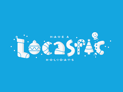 Locastic holiday card holiday illustration logotype typography