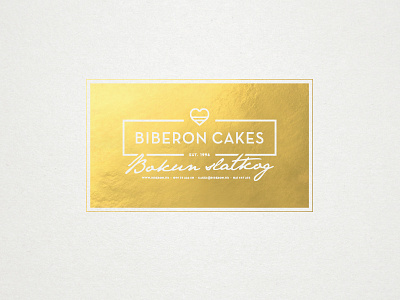 Biberon Cakes cakes gold foil logo print