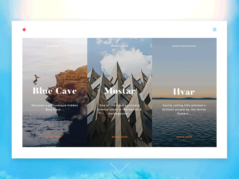 Modern template for a tourist agency agency concept design locastic mockup preview tourism web