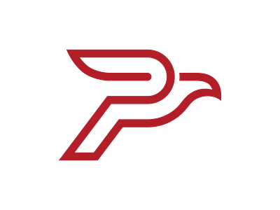 Letter P Bird Logo