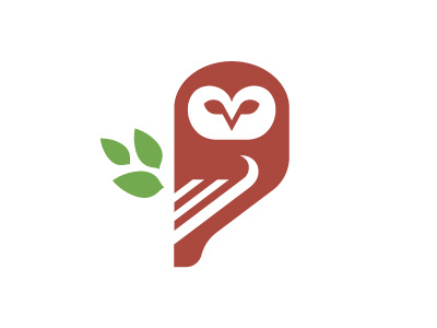 Natural Owl Logo clever cute hooter intelligent leaf natural owl productwise savvy simple smart wisdom