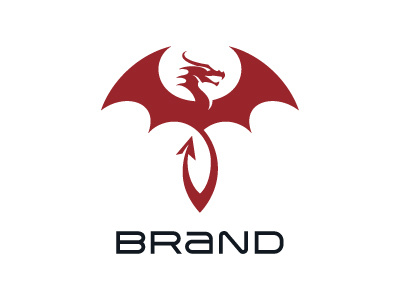 Stylish Dragon Logo drache draco drago dragon fantasy firedrake long myth mythical sorcerer
