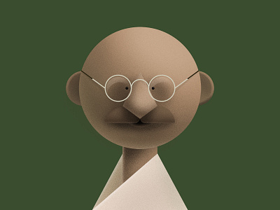 Gandhi gandhi geometric geometry glasses illustration illustrator illustrators india moustache shape vector