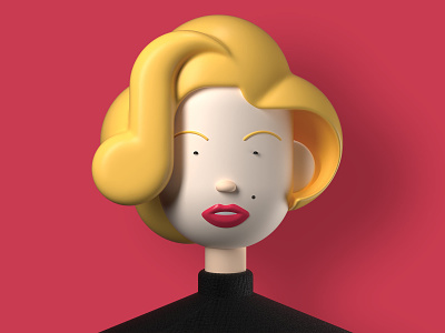 Marilyn Monroe 3d art 3d character 3d illustration character character design illustration lady shape woman